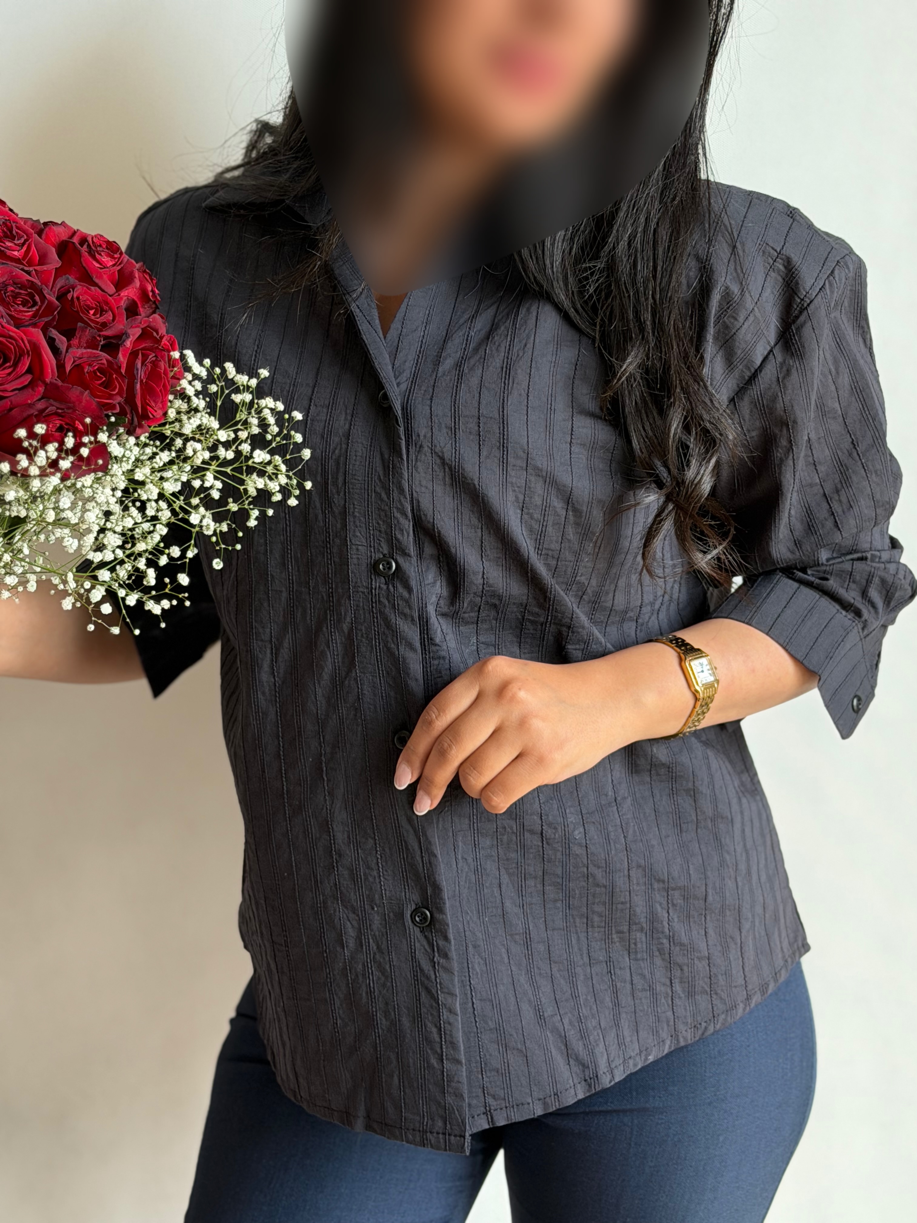شومیز بهاری مشکی