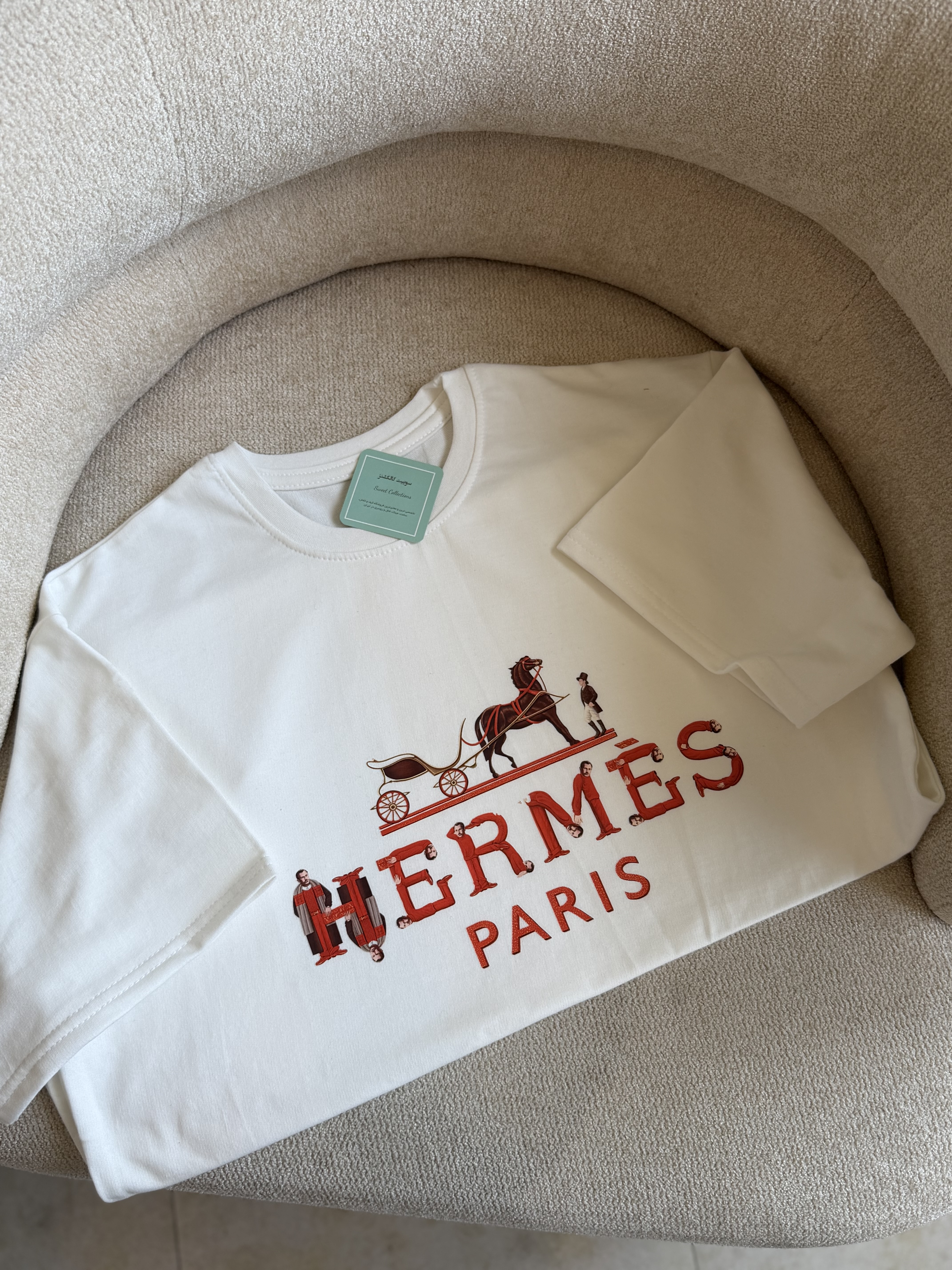 تیشرت سفید هرمسParis